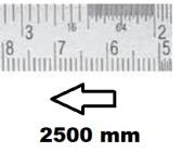 HORIZONTAL FLEXIBLE RULE CLASS II RIGHT TO LEFT 2500 MM SECTION 18x0,5 MM<BR>REF : RGH96-D22M5C0I0